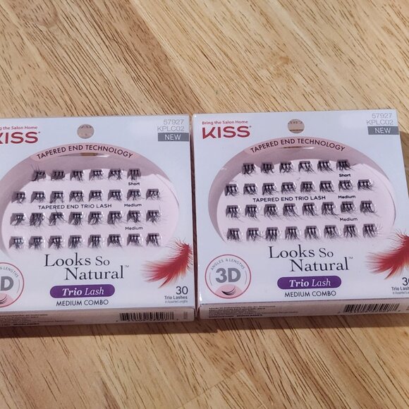 Set of 4 Eyelashes Long Lashes Kiss Trio Lash KPLC02, Faith Beauty, Earller Box - Picture 2 of 12